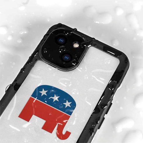 Republican Elephant iPhone 15 Waterproof Case